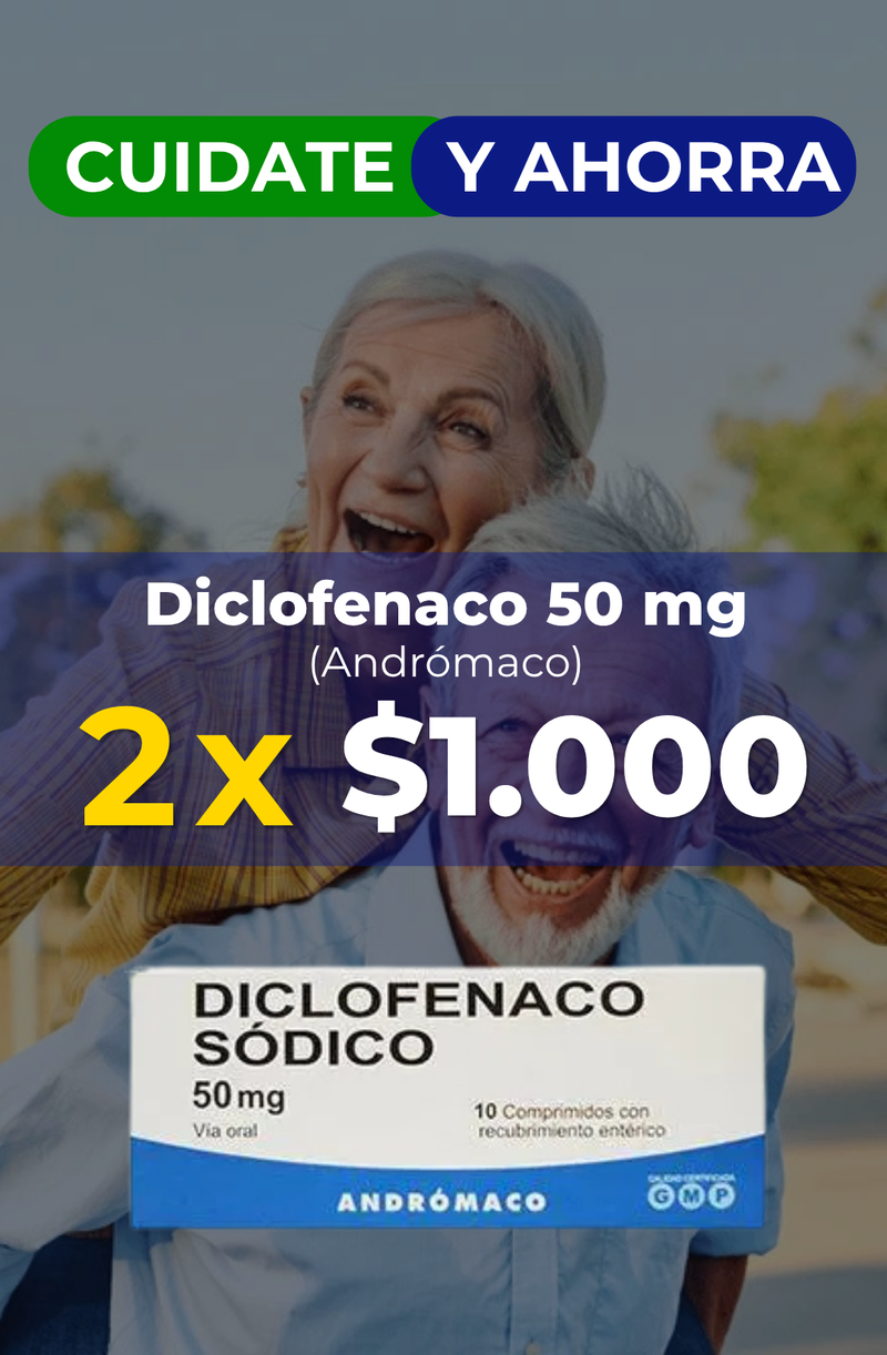 Diclofenaco Sodico 50MG X 10 Comprimidos / Genérico Andrómaco